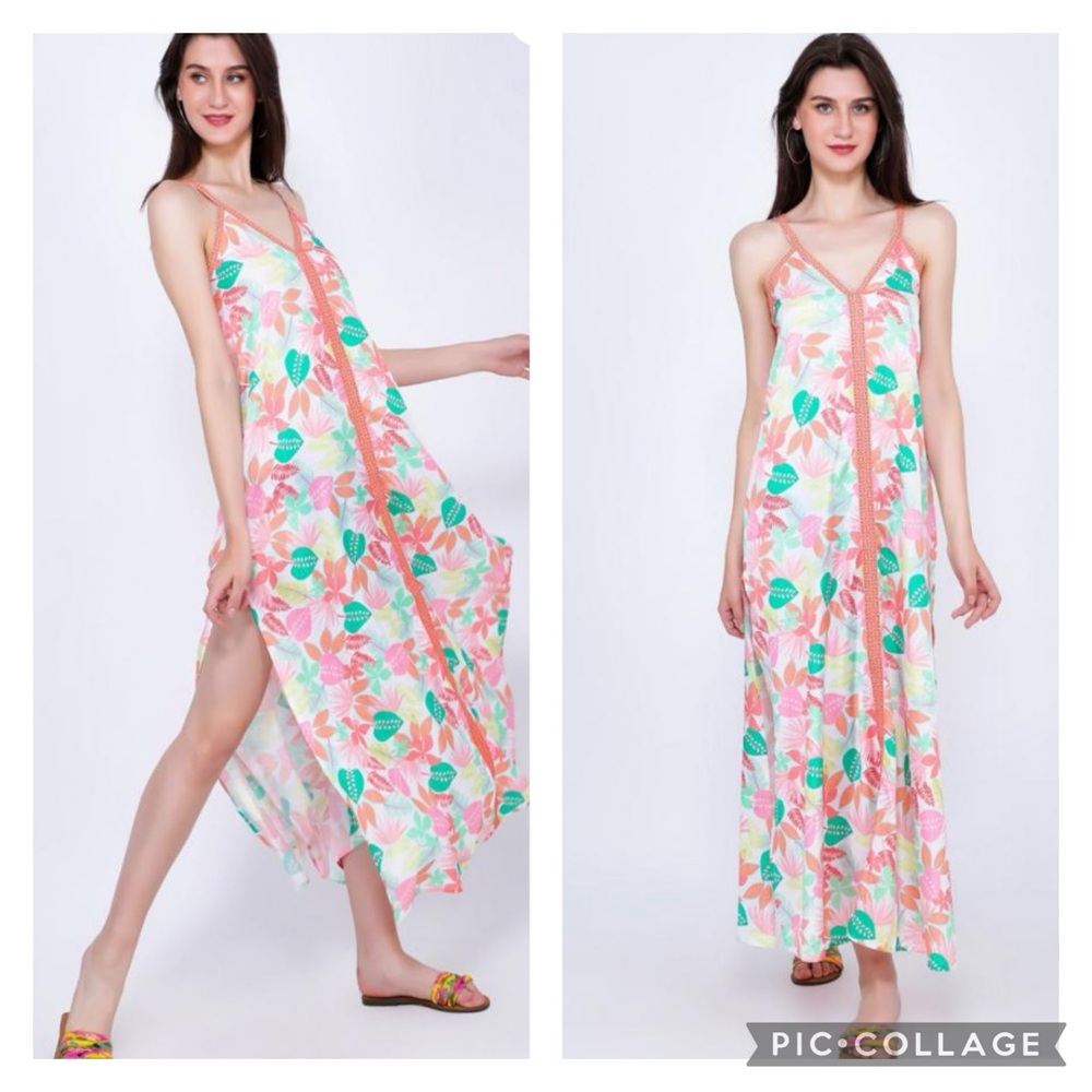 America & Beyond Floral Rush Maxi Dress, Cover Up